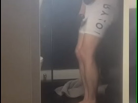 This young cyclist small fry made it to the bathroom but still wets himself as A he can't hold pee any longer gay sex videos lam out of here asian