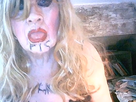 Libellous smoking pigslut Sarah humiliates herself by drinking own piss, wanking and penetrating her shit pipe cunt huge dildo asian gay sex videos viral