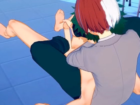 Boku No Hero Academia Yaoi - Heroic Heavens: Deku-Todoroki - Japanese Asian Manga Anime Joyous Porn asian teens Joyous lovemaking videos