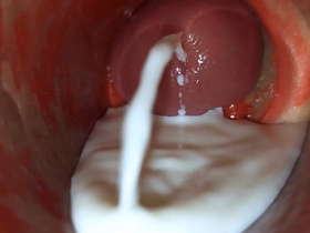 Camera Inside Deep Pussy Captures Huge Ejaculation be expeditious for Sperm ASMR old man gay asian sexual intercourse videos