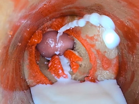 Camera Inside Deep Pussy toy Captures dose Ejaculation of Sperm hot asian hunk best gay sex videos