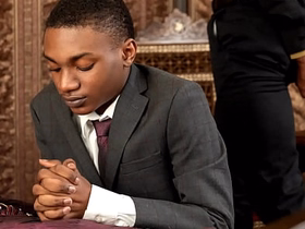 Black Baptist boy Dominic Young fucked by black officiant Prince Reign's BIG black dick! The black twink takes that huge black flannel both in his mouth and ass! new viral asian gay sex videos