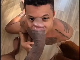 Bahian Stud Sucks, Swallows, and Jerks Massive 23cm Black Cock asian grandfather gay sex videos