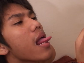 Cocksucking Asian twinks have bareback twosome before pissing asian military jubilant sex videos