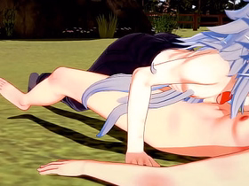 Genshin Impact Yaoi - Razor blowjob and bareback by Diluc - Japanese asian manga anime entertainment porn gay gay sex videos downright asian