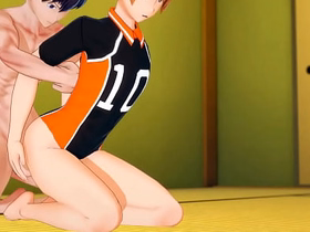Haikyuu Yaoi - Kaheyama and Hinata having sex in tatami - Asian Japanese Manga Anime Hentai elated Porn asian youth elated sex videos
