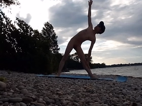 Slender nudist boy does yoga nude on a naturist beach. Naked yoga video by Jon Arteen gay porn model asian gay police sex videos