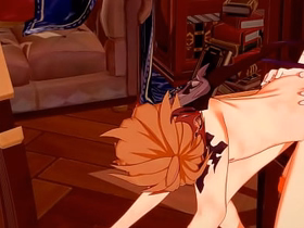 Genshin Impact Yaoi - Zhongli x Tartaglia Blowjob and fucked - Sissy crossdress Japanese Asian Manga Anime Game Porn uncaring asian uncaring traduce sex videos