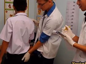 Skinny Asian twink barebacking 3some at debase office asian gay car copulation videos